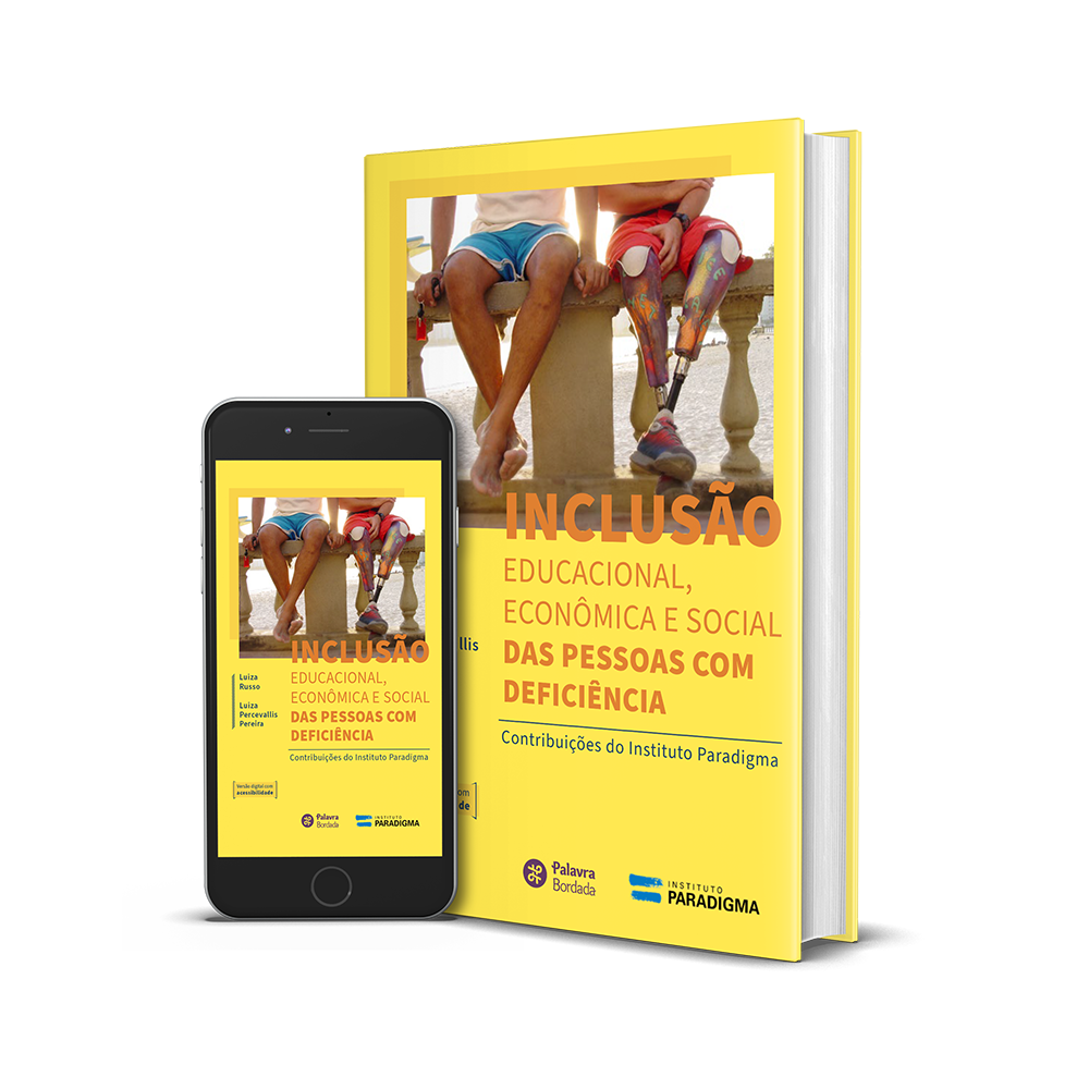 Capa do livro "Inclusão Educacional, Econômica e Social das Pessoas com Deficiência", nas versões impressa e digital.